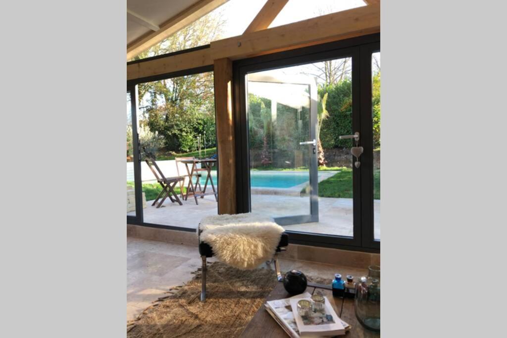Cottage Normand Avec Sa Grande Piscine Chauffee Toute L Annee Sur Parc Arbore Et Clos En Plein Coeur De La Campagne Adapte Aux Kids Et Dog Friendly Saint-Antonin-de-Sommaire Zewnętrze zdjęcie